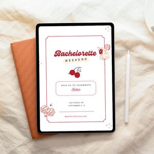 Las Vegas Bachelorette Party Invitation: Retro Vegas Theme, Printable & Mobile Canva Template image 6