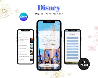 Disney Trip Planner | Customizable Canva Template (Digital Download)