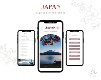 Japan Travel Itinerary: Mobile-Size Canva Template | Digital Download