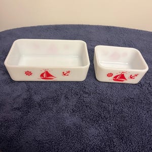 2 pc McKee Glass serving bowls