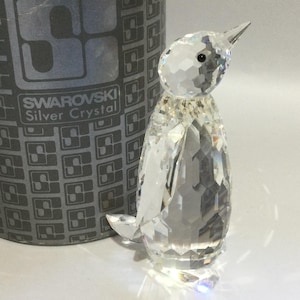ヴィンテージボックス入りスワロフスキークリスタル - ペンギン