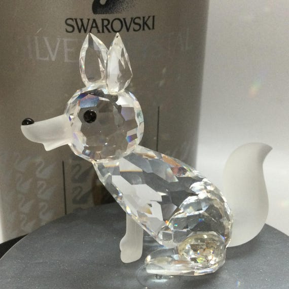 BOXED Swarovski Crystal LARGE FOX Figurine #013837 - Etsy