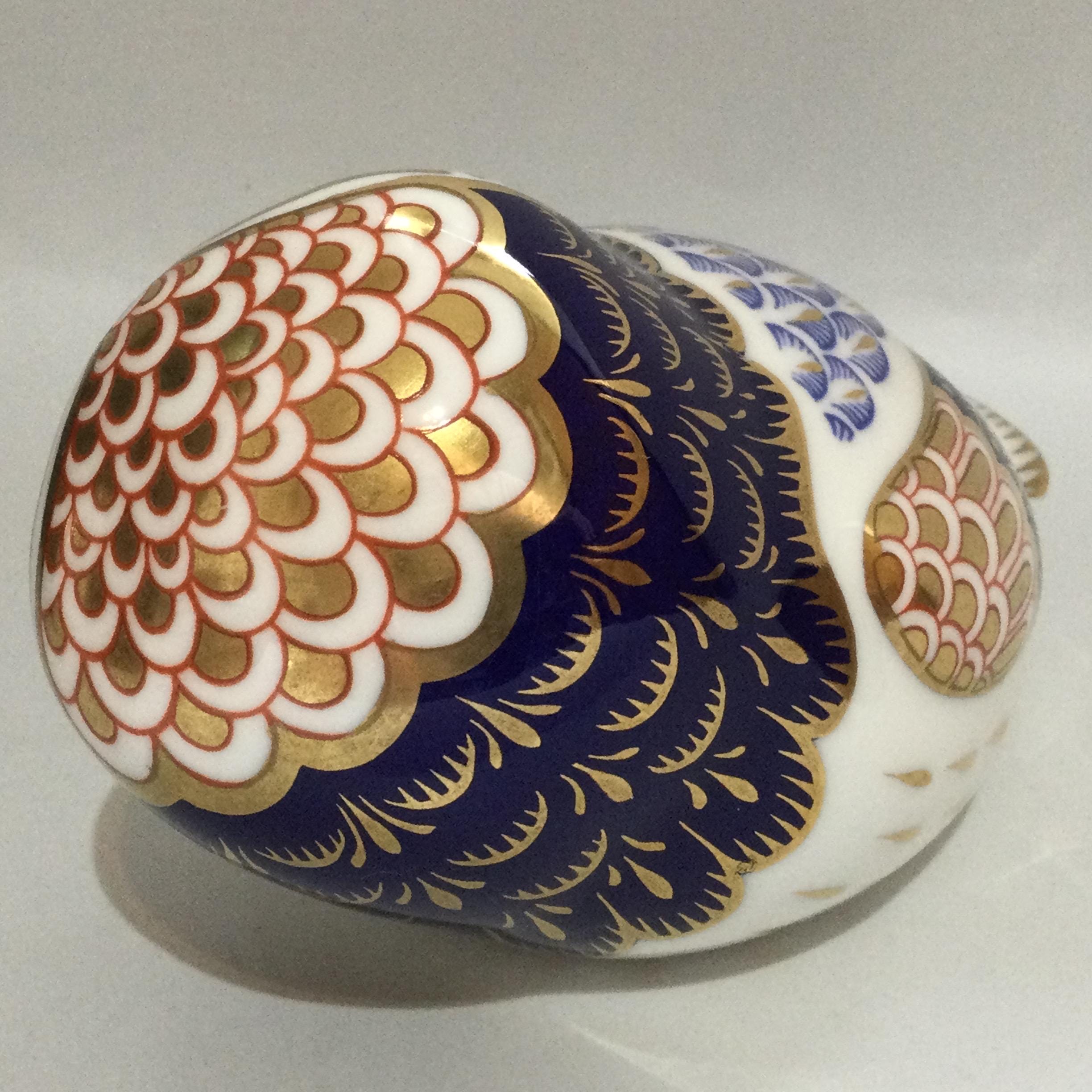 ヴィンテージ ロイヤルクラウンダービー フクロウ ペーパーウェイト