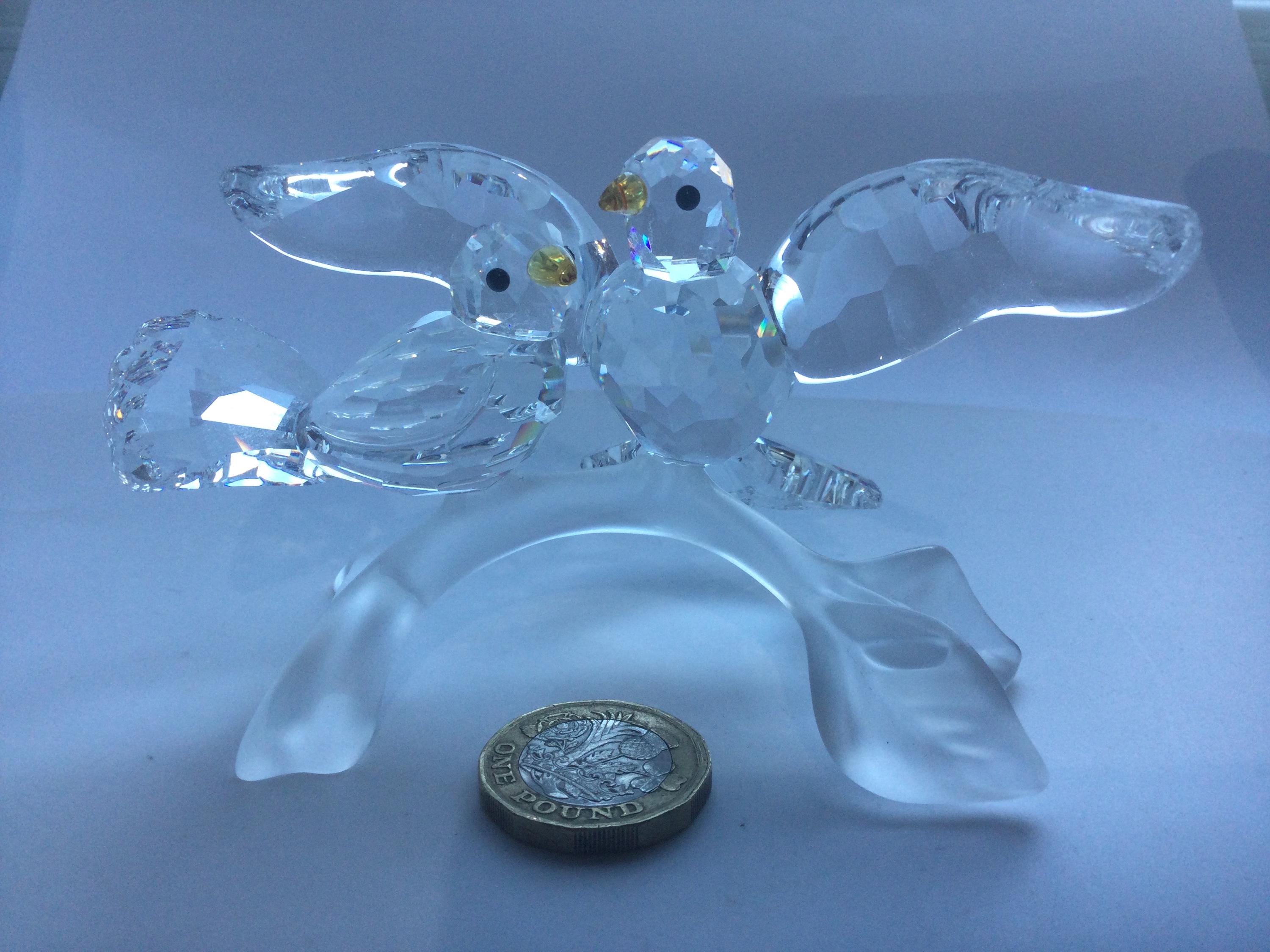 Swarovski Crystal TURTLE DOVES #657378 - Etsy
