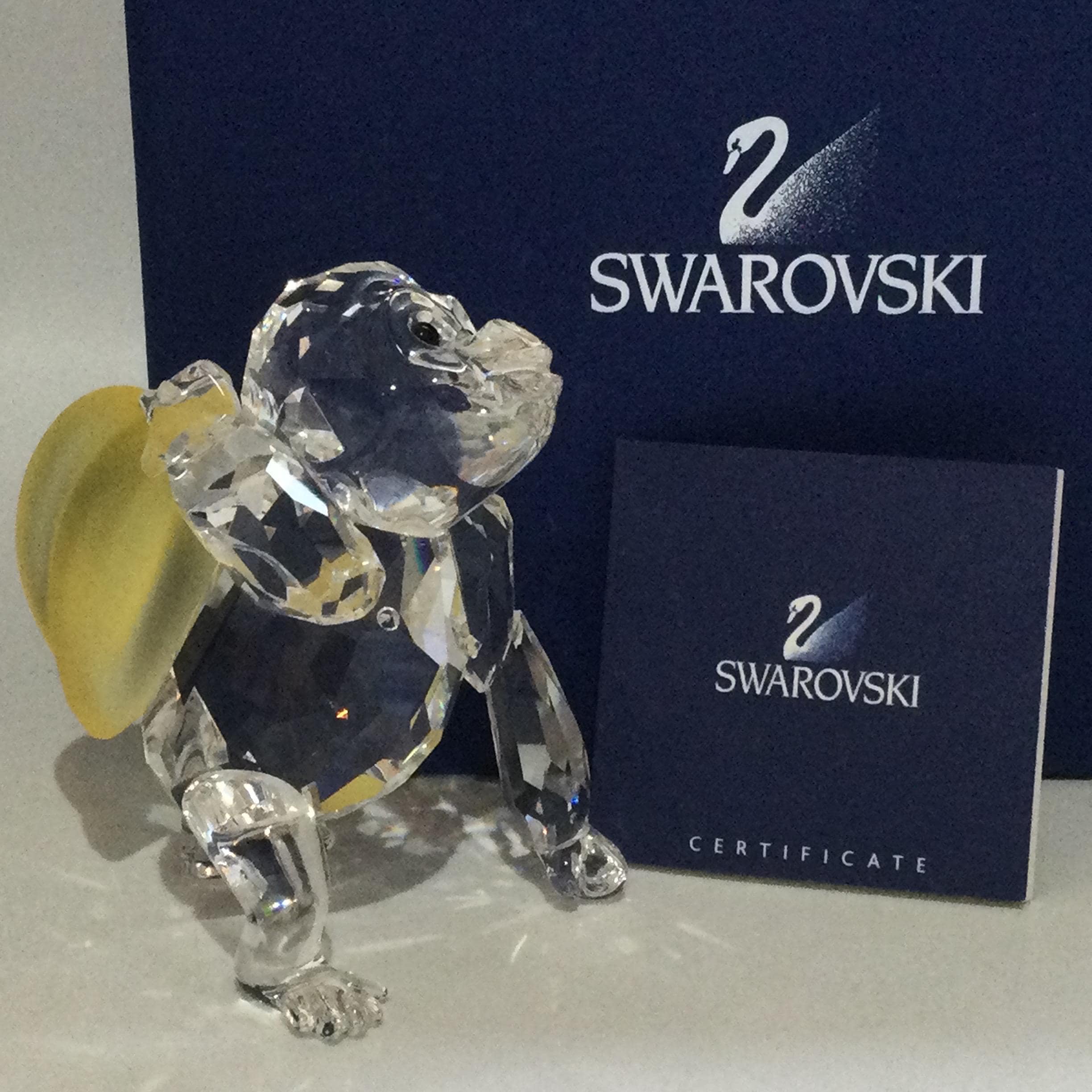 BOXED Swarovski Crystal YOUNG GORILLA With Bananas #273394 - Etsy