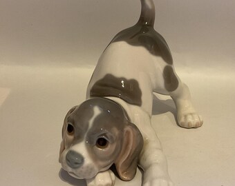 Vintage LLADRO Porzellan WELPE FIGUR