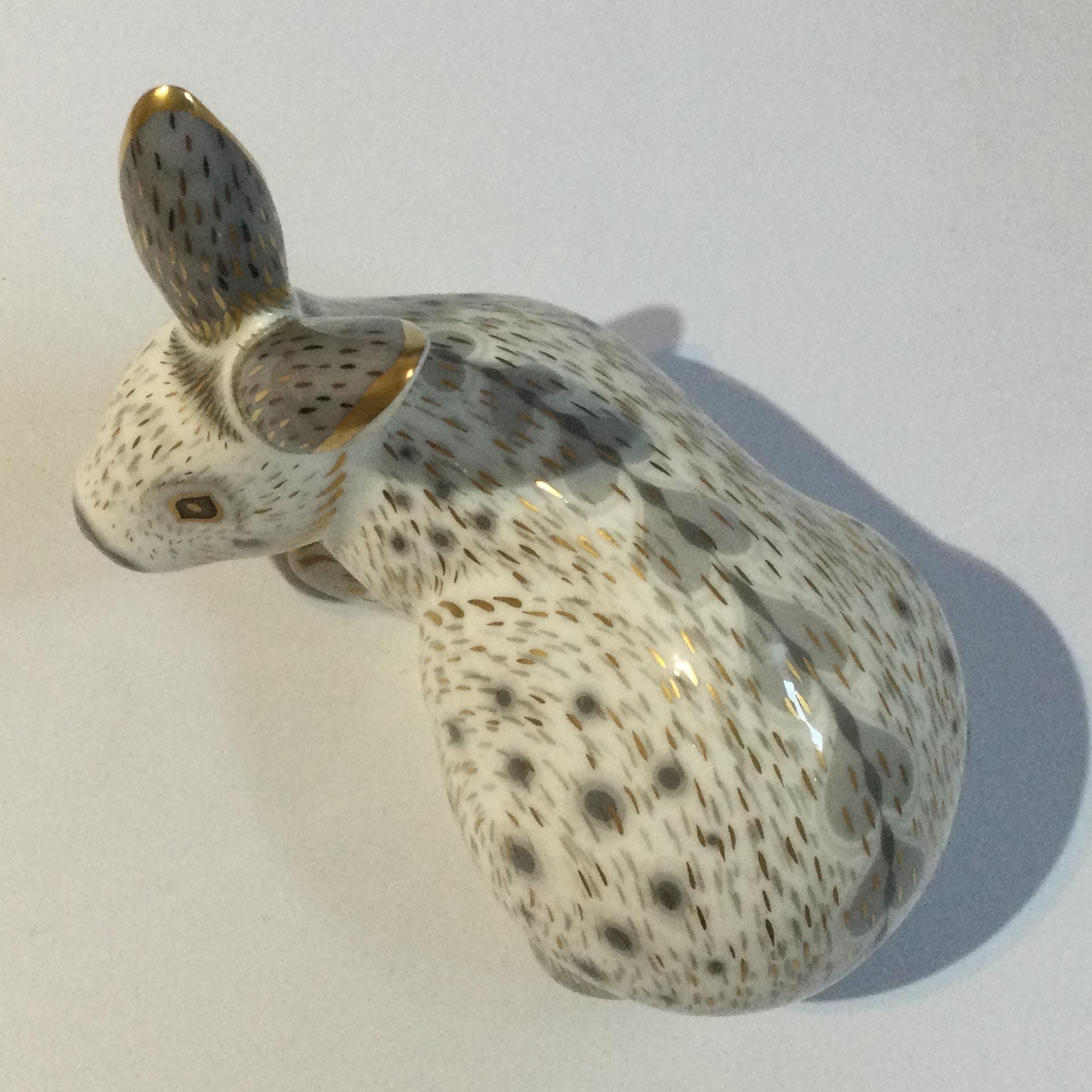 Royal Crown Derby ENGLISH GREY RABBIT Paperweight - Etsy
