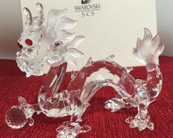 As is Swarovski Chinese Zodiac - Dragon Figurine 1080295 - Etsy