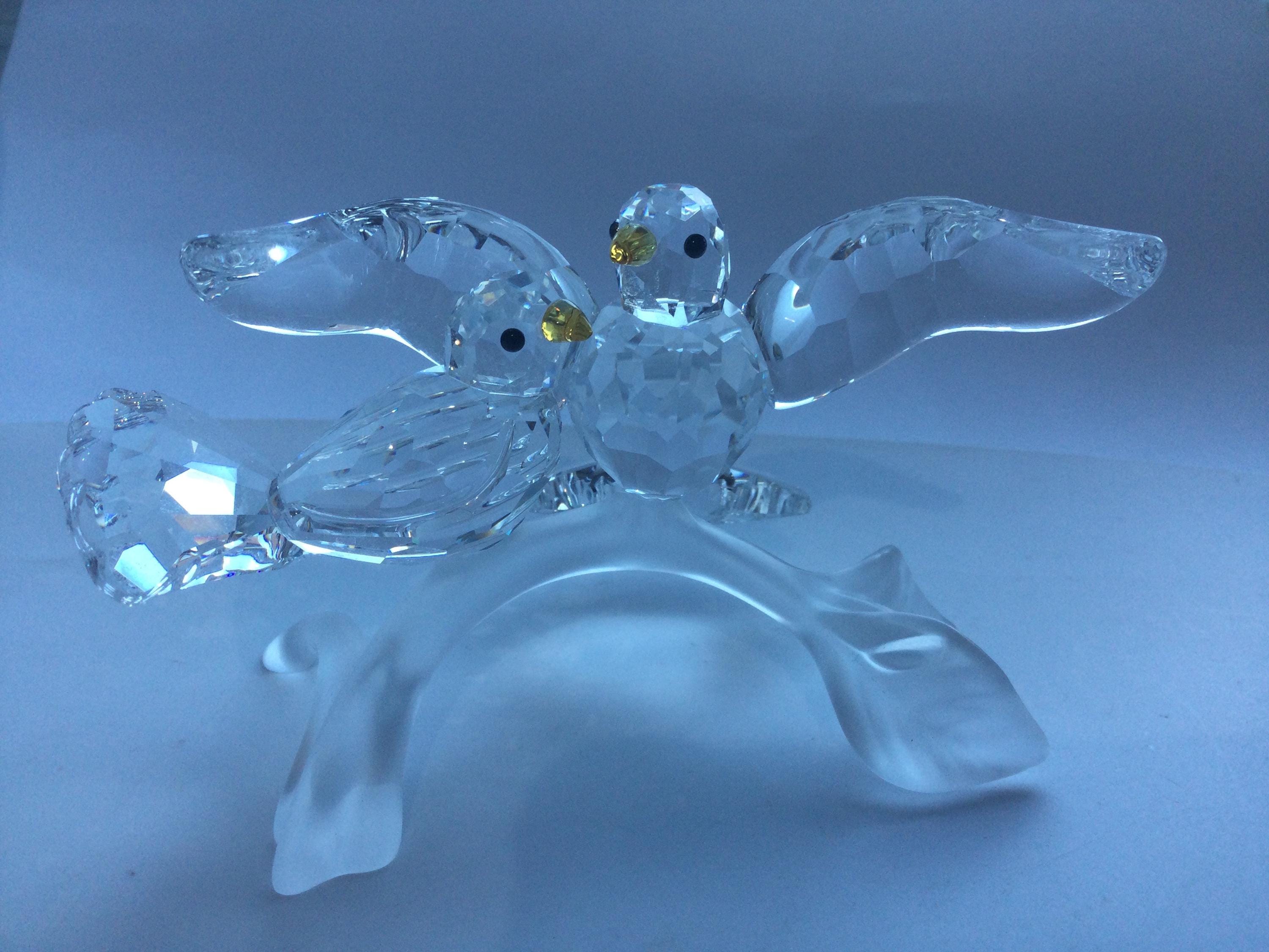 Swarovski Crystal TURTLE DOVES #657378 - Etsy