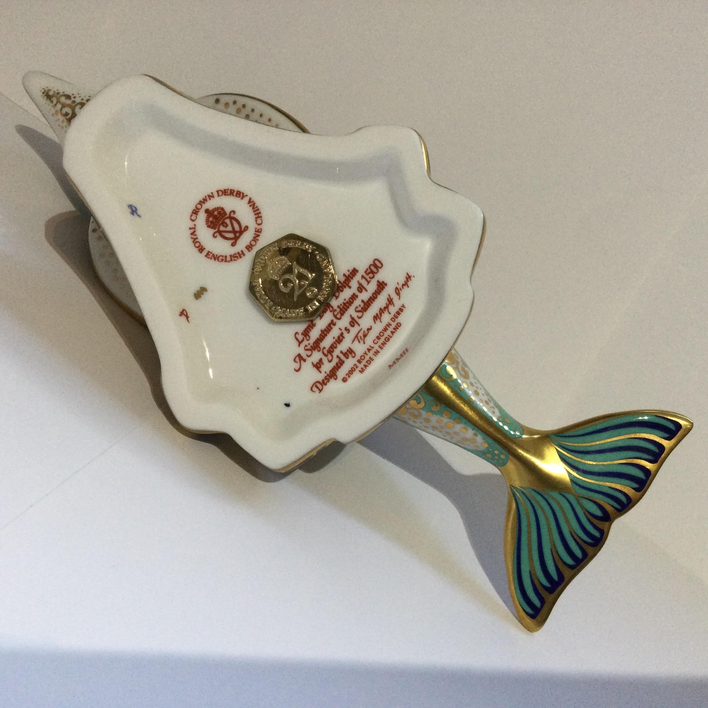 Royal Crown Derby LYME BAY DOLPHIN 2002 Limited Edition