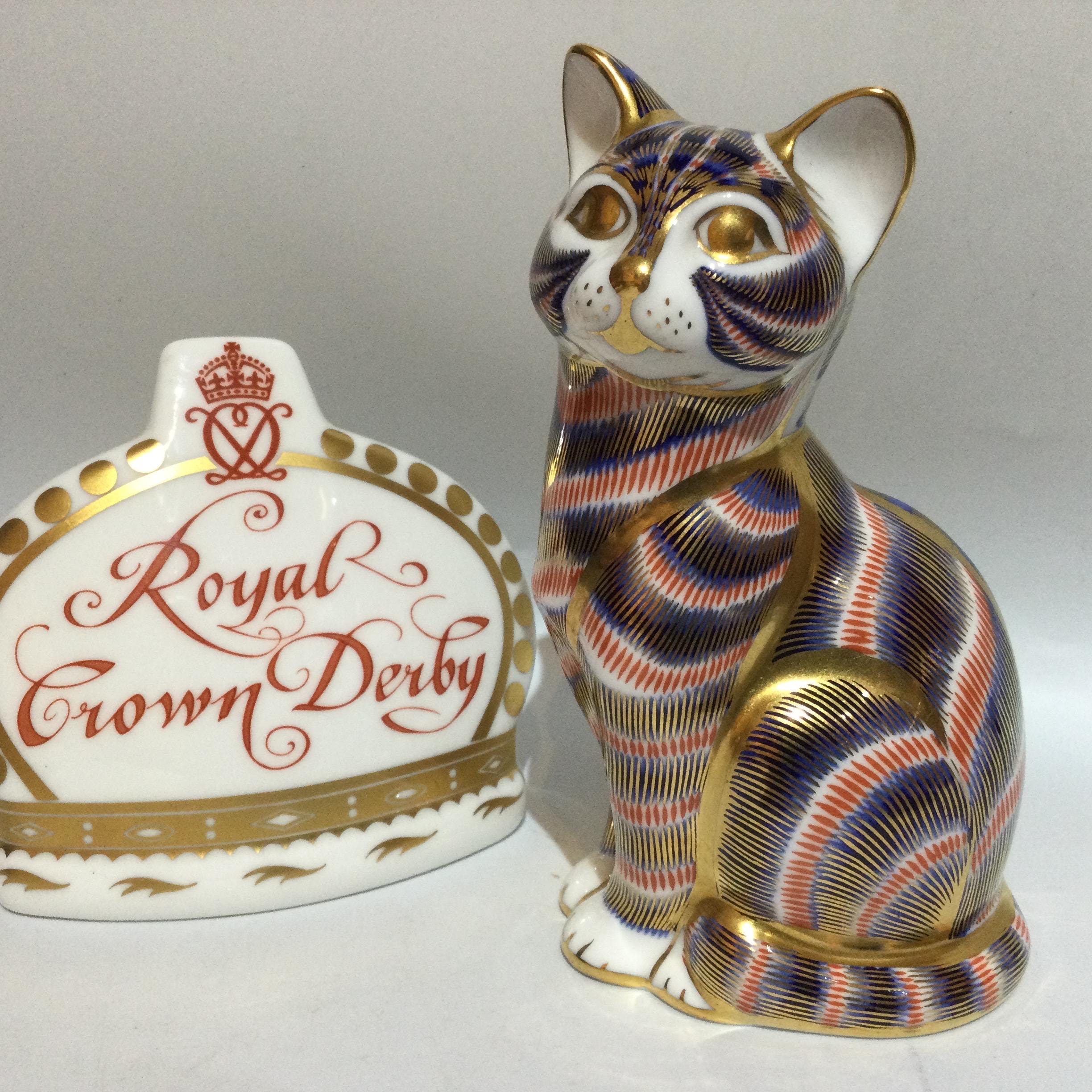 Royal crown derby cat - Etsy 日本