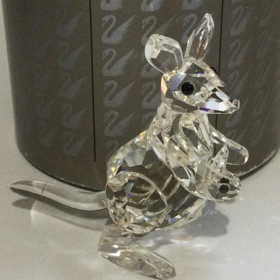 スワロフスキー　カンガルー親子 箱入りスワロフスキークリスタルカンガルーとベビージョーイ #181756