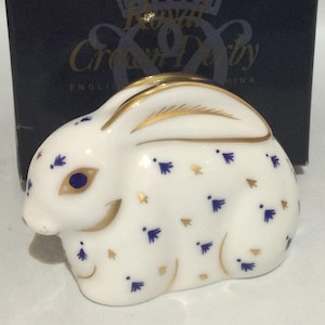 Crown Derby Rabbit With Box - Etsy