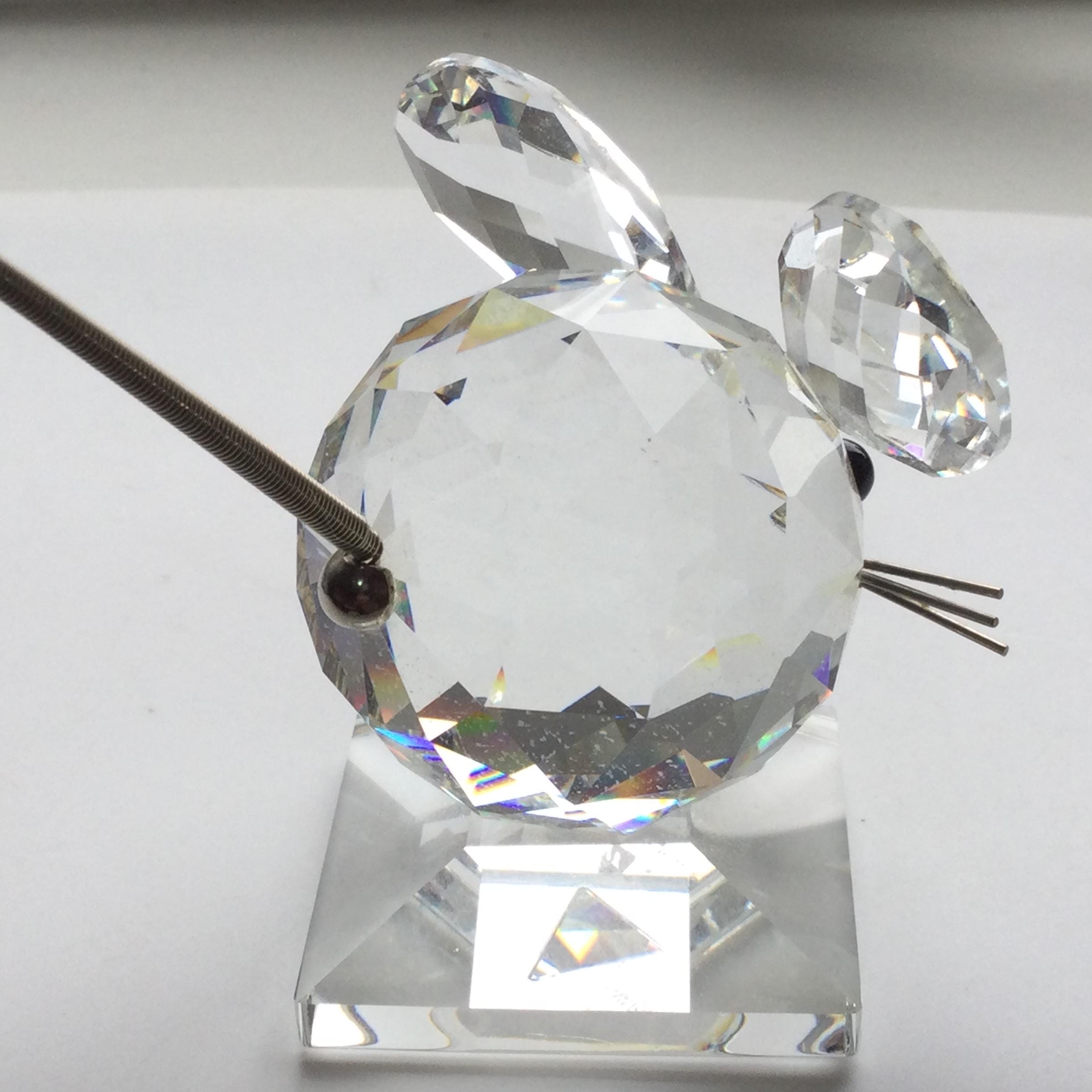Swarovski Crystal LARGE MOUSE With Metal Tail - Etsy