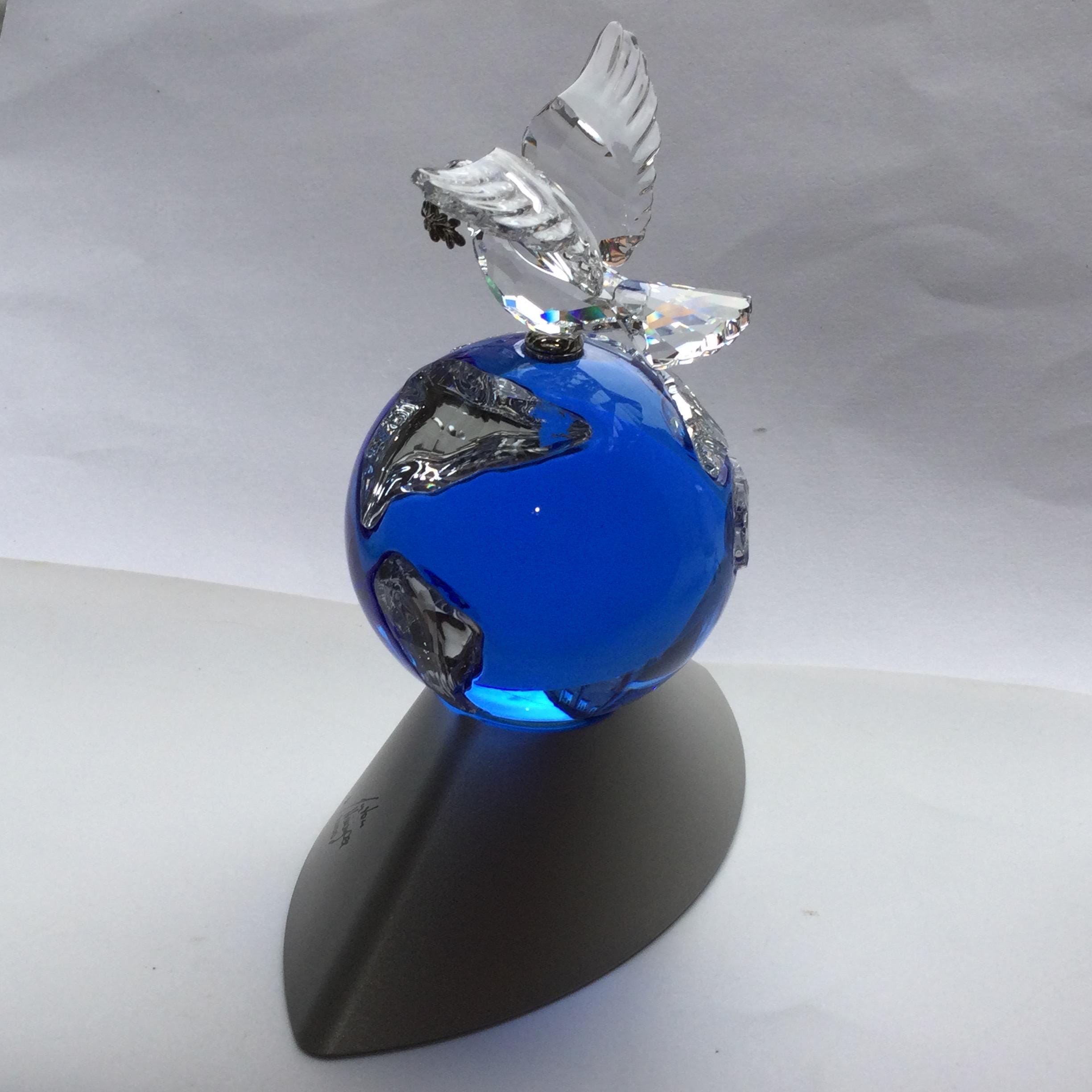 Swarovski Planet 2000 クリスタル地球儀ミレニアム Swarovski Crystal BLUE PLANET EARTH 2000 Millennium Edition - Etsy