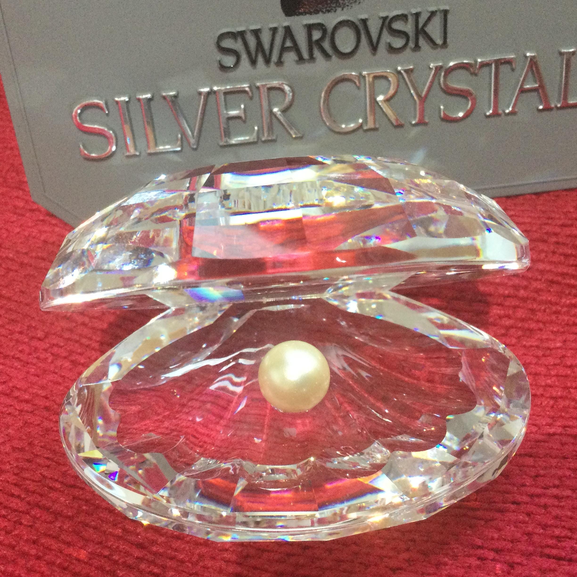Swarovski Crystal OYSTER SHELL With PEARL #014389 - Etsy India