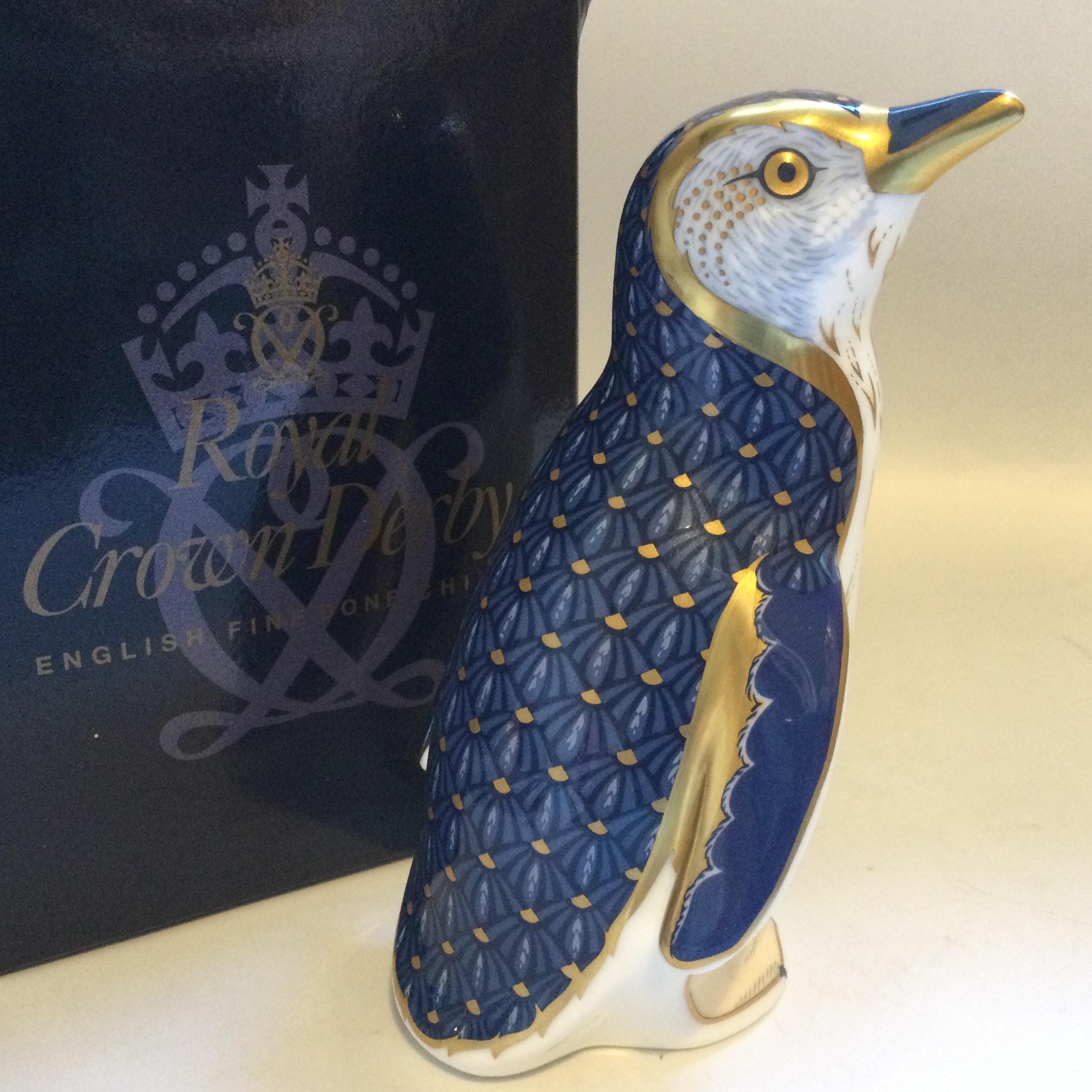 ロイヤルクラウン ダービー ペンギン フィギュリン Crown Derby Penguin - Etsy