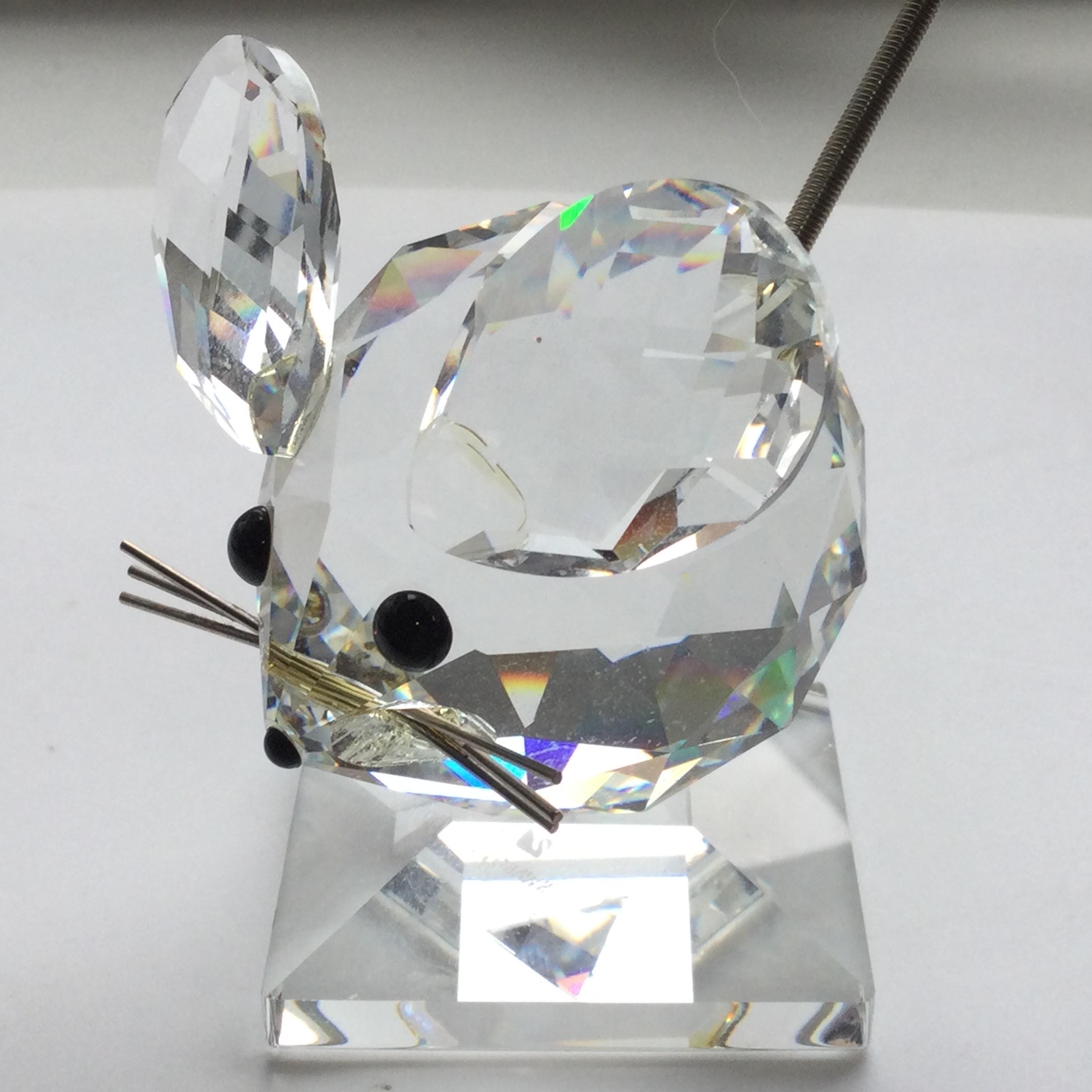 Swarovski Crystal LARGE MOUSE With Metal Tail - Etsy