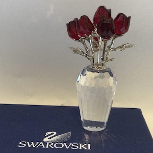 Swarovski Crystal Rose Vase - Etsy