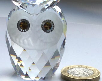 スワロフスキー　アウル　スモール OWL　SMALL　SWAROVSKI　縁起物 Swarovski Crystal SMALL / MEDIUM OWL #010016 - Etsy