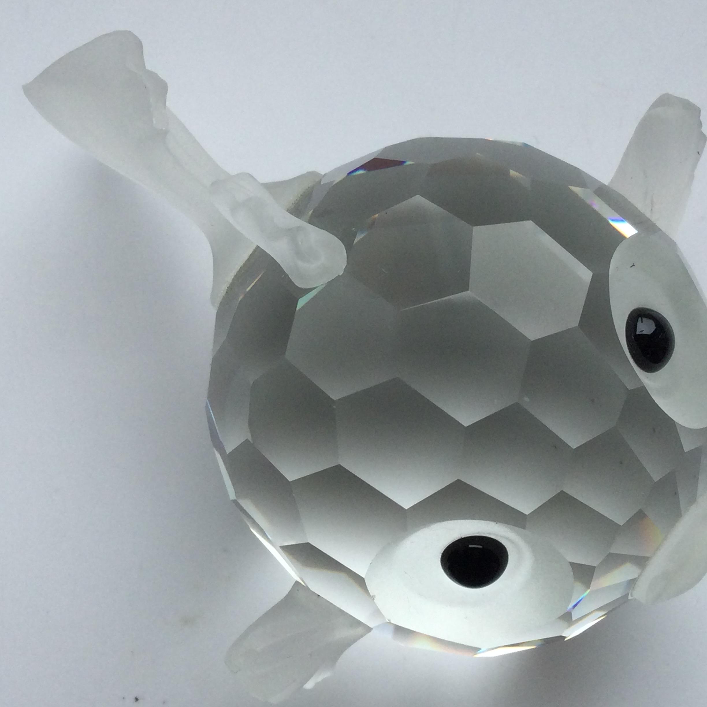Boxed Swarovski Crystal LARGE BLOWFISH / PUFFERFISH #010013 / 7644