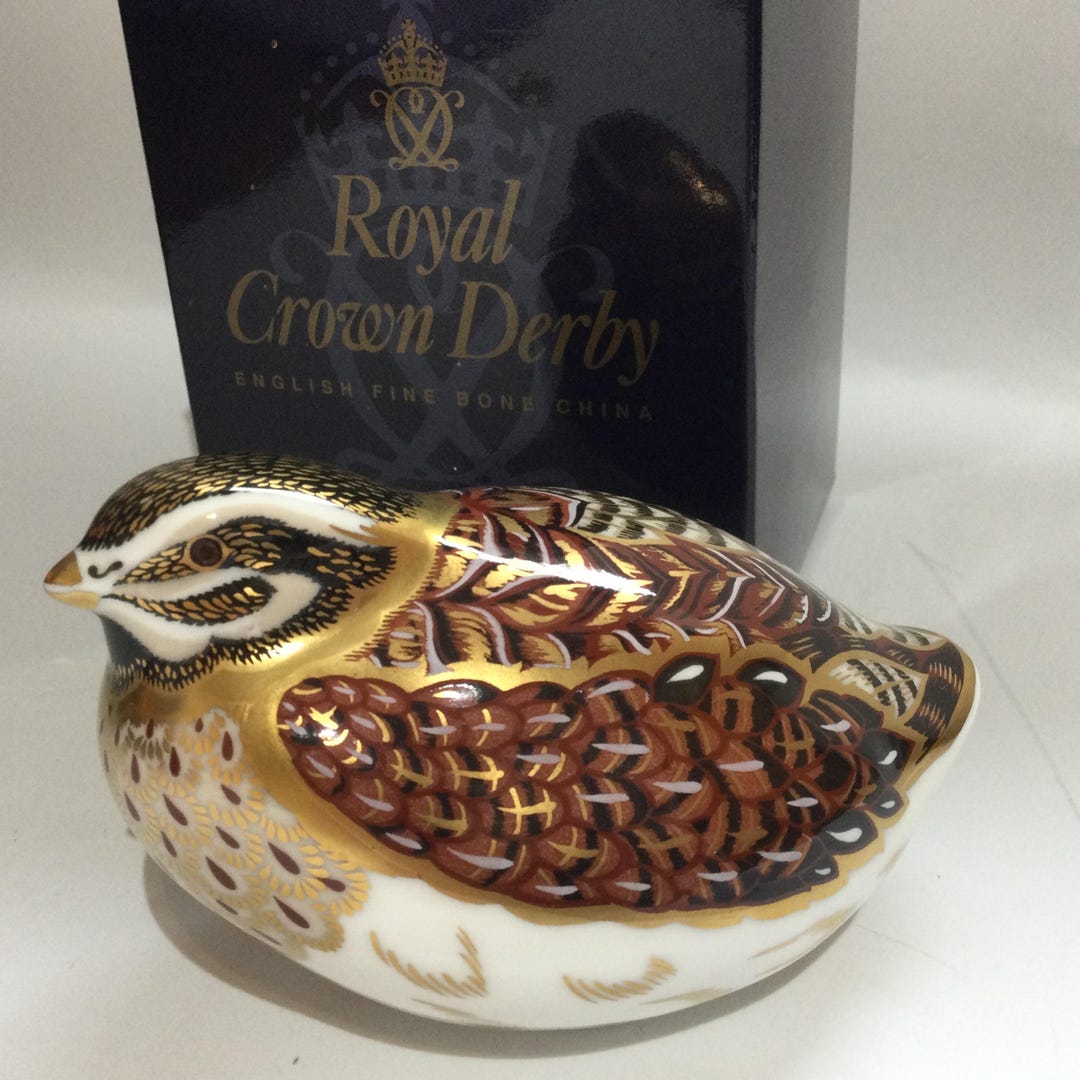 BOXED Royal Crown Derby DAPPLED QUAIL Paperweight - Etsy Canada