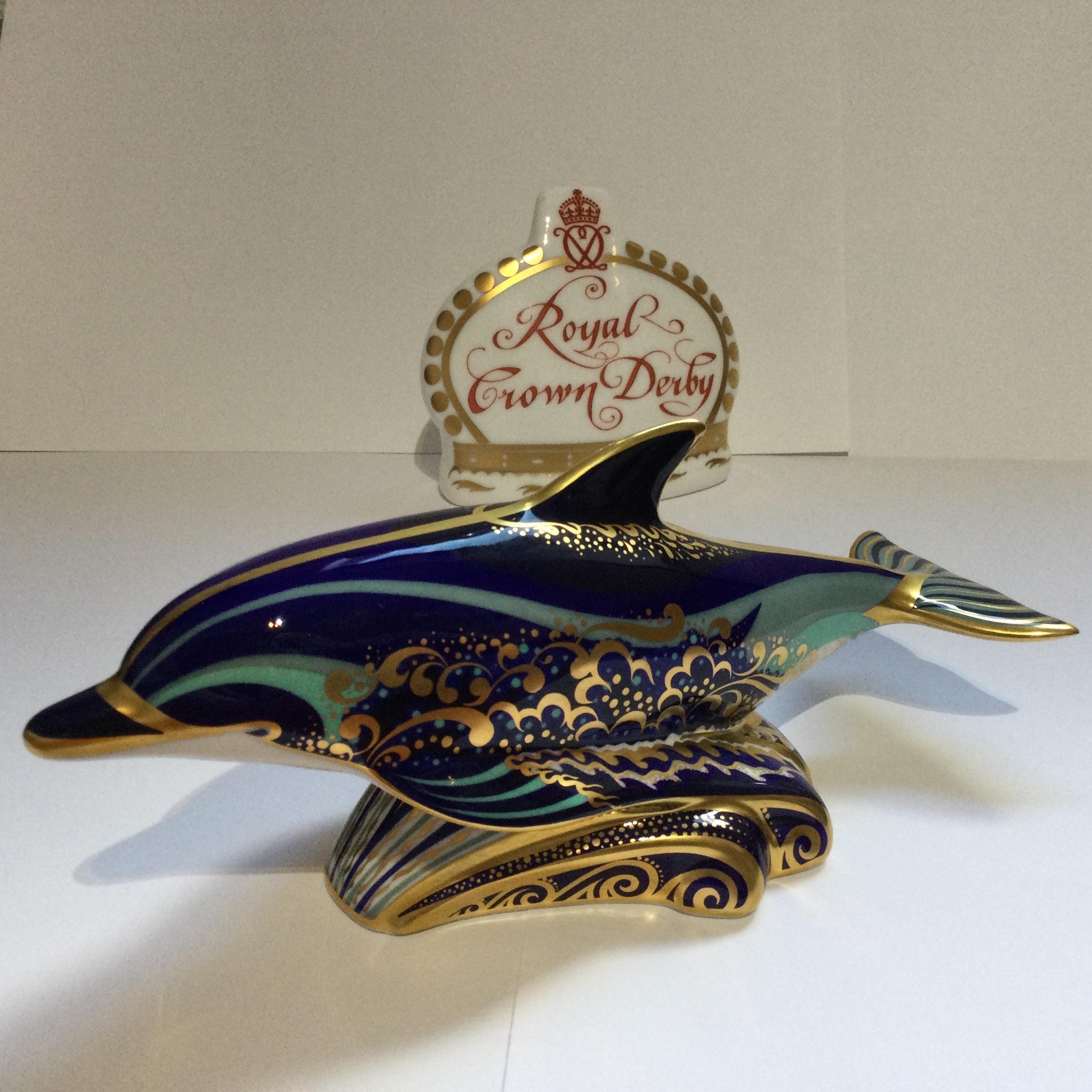Royal Crown Derby LYME BAY DOLPHIN 2002 Limited Edition