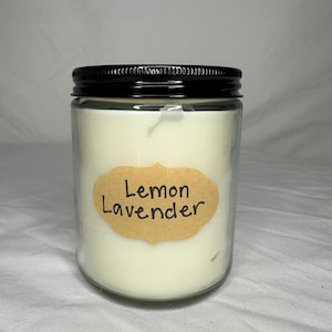 Lemon Lavender Essential Oil Soy Wax Candle
