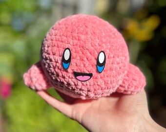かぎ針編みあみぐるみぬいぐるみ用ピンクパフボールフェルトの目と口4