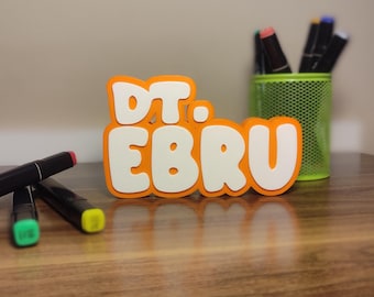 Placa de escritorio personalizada con impresión 3D: Decoración de oficina personalizada