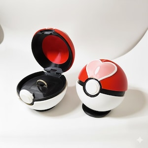 Pokeball-ringhållare – Love Pokeball – Alla hjärtans dag-present