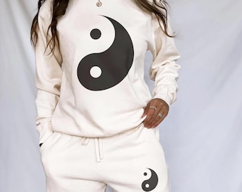 Yin Yang Comfort Colors® Sweatshirt Mental Health Positive Energy Gift For Her Spiritual Aesthetic Clothing Yoga Gift Shirt Sweatpants