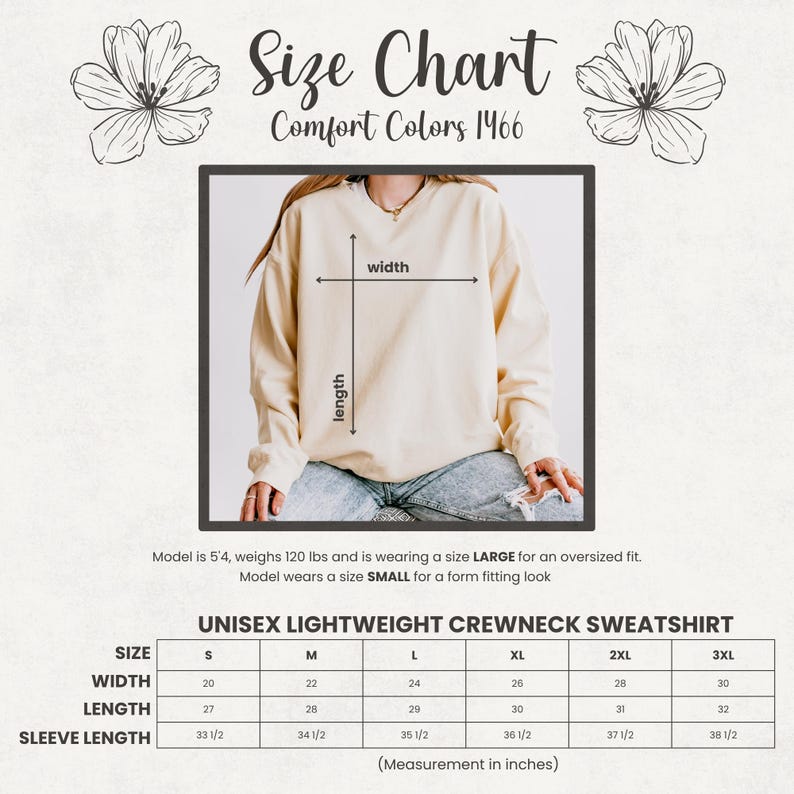 Rose Vintage Style Comfort Colors® Sweatshirt Gift for Her Trendy Crewneck Rose Lover Shirt for Daughter Boho Aesthetic Graphic Sweatshirt image 5