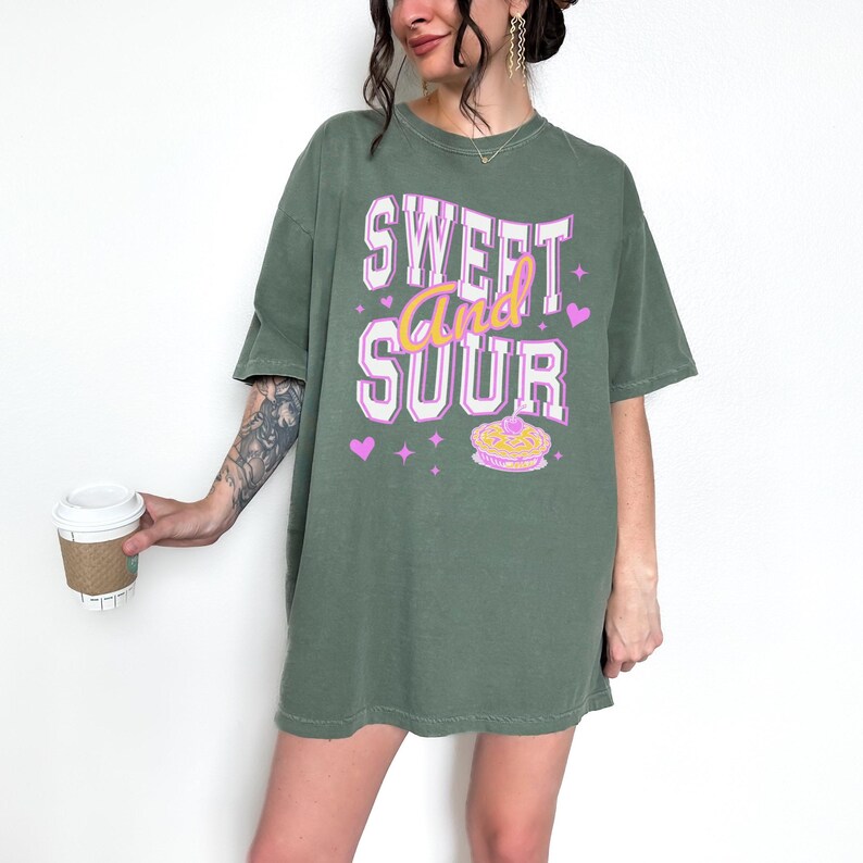 Retro Sweet and Sour Shirt, Soft Comfort Colors, Gift For Her, Retro Tee, Baking Lover Shirt, Funny Retro Shirt, Baking Shirt, Cute Shirt afbeelding 2