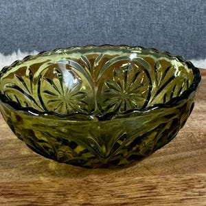 Ciotola in vetro verde vintage Anchor Hocking