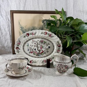Vintage Myott Staffordshire Indian Tree Pattern Set
