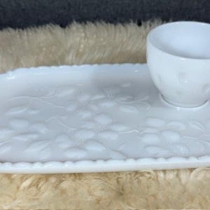 Vintage Hazel Atlas Milk Glass Luncheon Set