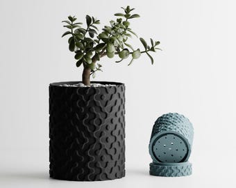 Plant Pot Geo With Drip Tray | Kitchen Home Bedroom Gift For Mini Plants | 14 Colors GEO DROPP