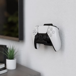 PS5 DualSense / PS4 DualShock Controller Wall Mount | Gamepad Bracket | Gaming Room Organizer (Controller not included)