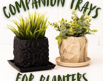 Companion Trays for Planters | Square and Round | Kitchen | Home | Bedroom | Gift 3D Printed 3 4 5 6 7 8 inch