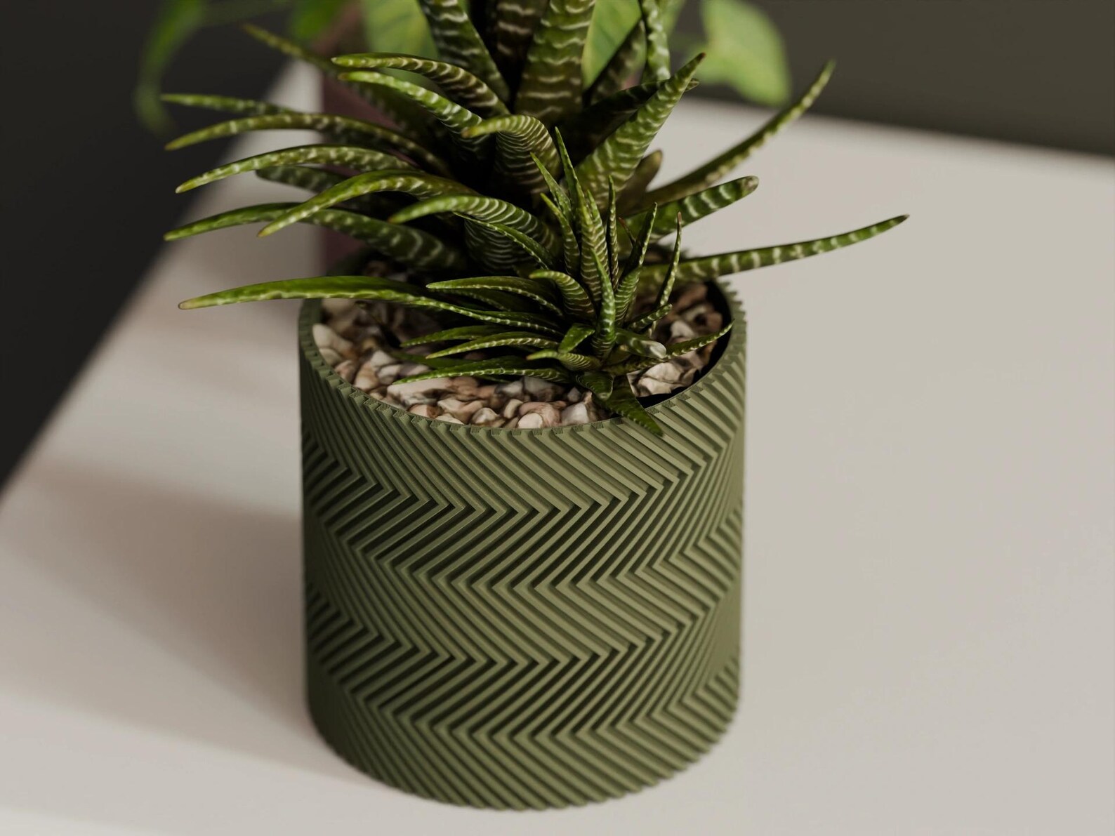 Visual Reference: Zig Zag Planter Round Kitchen Home Bedroom Gift For Mini
