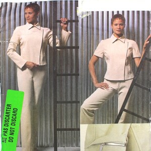 UNCUT Calvin Klein Jacket with Detachable Arms and Pants Vogue American Designer Sewing Pattern 2588