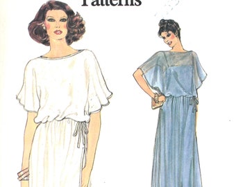 UNCUT Blouson Dress Bust 32.5 Size 10 Vogue 7226  Vintage Sewing Pattern