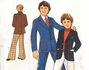 UNCUT Boys Suit Pattern SIze 8 Style 4521 Vintage Sewing Pattern
