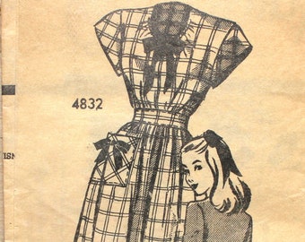 Anne Adams Dress with Bows Bust 32 Size 14 Vintage Sewing Pattern