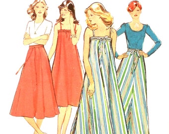 UNCUT Sundress or Wrap Maxi Skirt Bust 36 Style 1858 Vintage Sewing Pattern