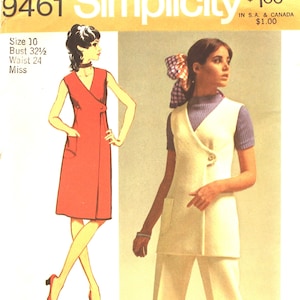 UNCUT Jiffy Dress Bust 32.5 Simplicity 9461 Vintage Sewing Pattern