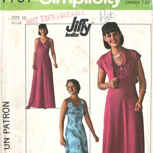 UNCUT Dress with Tie Front Bust 36 Simplicity 7791 Vintage Sewing Pattern