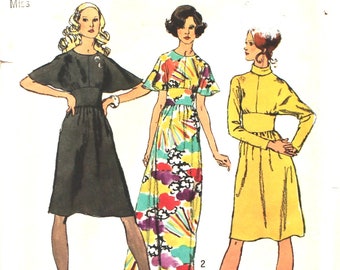 UNCUT Dress with Dolman Sleeves Bust 31.5 Simplicity 5060 Size 8 Vintage Sewing Pattern