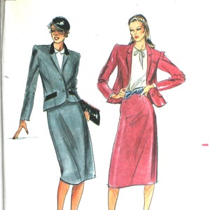 UNCUT Skirt Suit Bust 34 Butterick 6976 Vintage Sewing Pattern